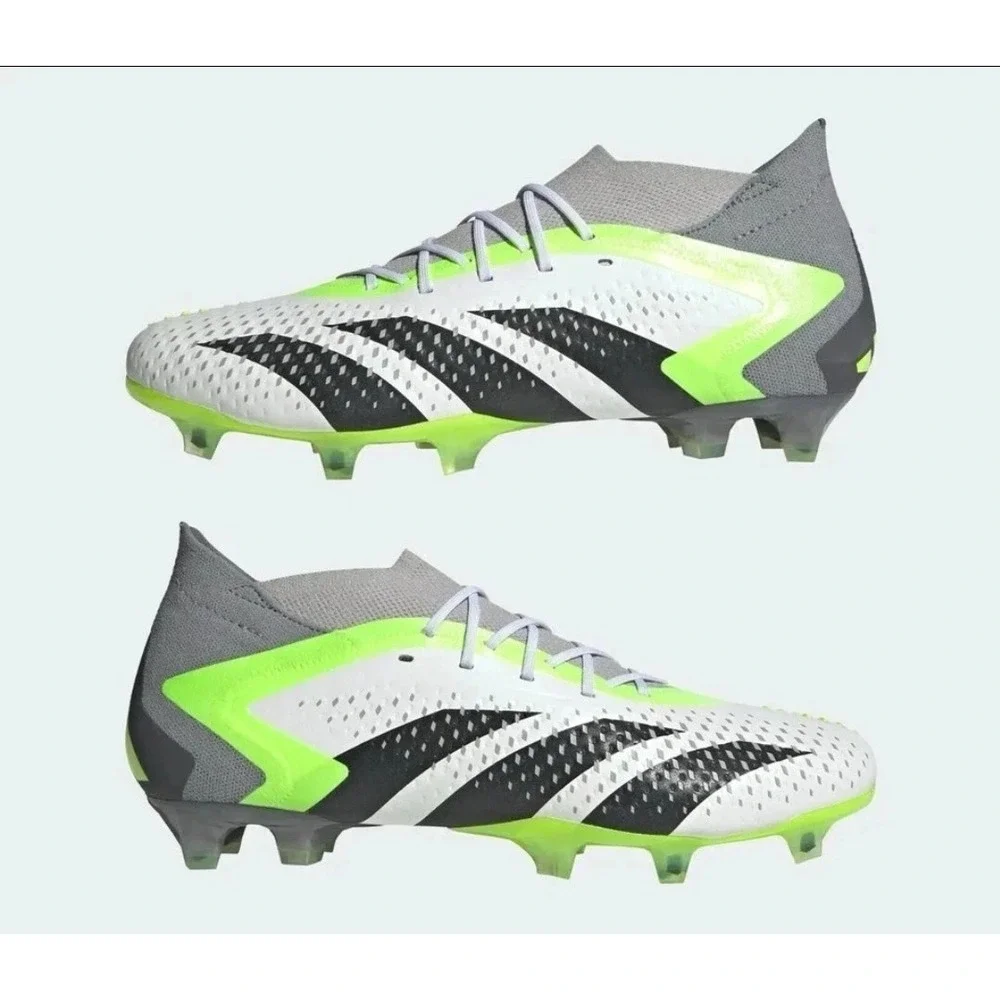 adidas Predator .1 FG Soccer‎ Cleats White Green Black GZ0035 Size M6.5/ W7.5